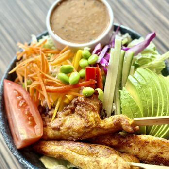 Deejai Thai - Chicken Satay Salad - Thai Near Me - Charlotte, North Carolina Deejai Thai - Chicken Satay Salad - Thai Near Me - Charlotte, North Carolina