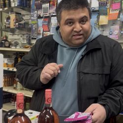 Cheers Liquors - Him constantly making or holding up fists