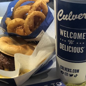 Culver's - Double Deluxe Burger With Onion Rings - Burgers Near Me - Haines City, Florida Culver's - Double Deluxe Burger With Onion Rings - Burgers Near Me - Haines City, Florida