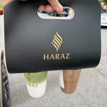 Haraz Coffee House - Such a pretty to go container! - Coffee & Tea Near Me - Charlotte, North Carolina