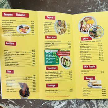 Two Angel’s Tacos - Menu front - Tacos Near Me - Cranston, Rhode Island Two Angel’s Tacos - Menu front - Tacos Near Me - Cranston, Rhode Island