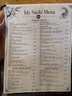 Menu photo 4 Idy Sushi Rolls Idyllwild, CA Menu photo 4 Idy Sushi Rolls Idyllwild, CA