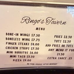 Shooter’s Tavern - Menu