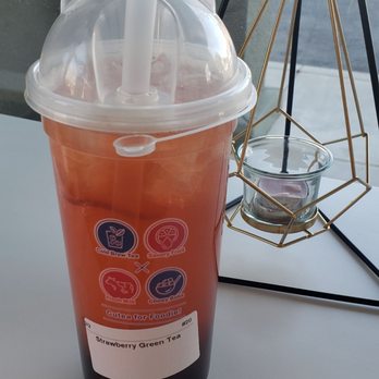 Boba CuCue - Strawberry green tea with boba - Bubble Tea Near Me - Gilbert, Arizona Boba CuCue - Strawberry green tea with boba - Bubble Tea Near Me - Gilbert, Arizona