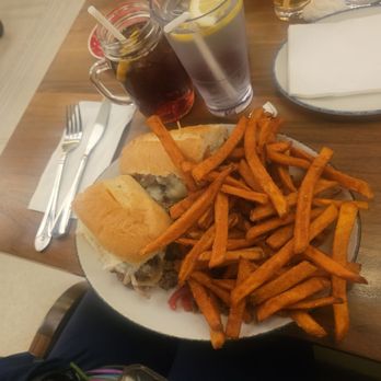Around The Clock - Cheesesteak w/sweet potato fries - Diners Near Me - East Rutherford, New Jersey