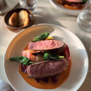 The Vintage Kitchen - Skeaghanore duck breast / red jalapeño / velvet cloud yoghurt/ red endive/peppers/potato - Irish Near Me - Dublin, D