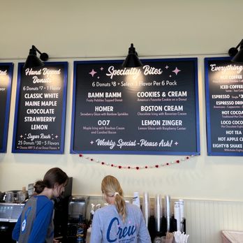 Eighty 8 Donuts - menus on the wall - Food Trucks Near Me - Portland, Maine