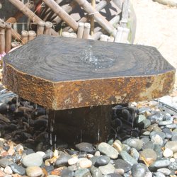 Flat Basalt Rock Fountain! Great Sound and the Birds Love it!