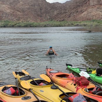 Evolution Expeditions - Taking a cool dip in the 58° Colorado river !!! Awesome on a HOT vegas day! - Rafting/Kayaking Near Me - Boulder City, Nevada