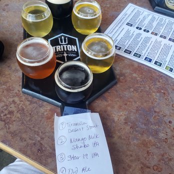 Triton Brewing Company - Flight of beers - Breweries Near Me - Indianapolis, Indiana
