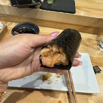 Sugo Hand Roll Bar - Salmon hand roll - Sushi Bars Near Me - Seattle, Washington Sugo Hand Roll Bar - Salmon hand roll - Sushi Bars Near Me - Seattle, Washington