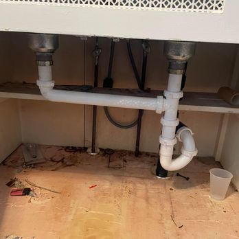 ASG Plumbing - New piping under double sink - Plumbing Near Me ASG Plumbing - New piping under double sink - Plumbing Near Me