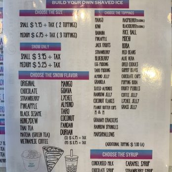 Salju Dessert - Menu - Desserts Near Me - Alhambra, California Salju Dessert - Menu - Desserts Near Me - Alhambra, California