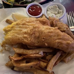 Glorious fish & chips.  Thought I couldn't finish such a generous portion, but I did!