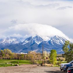 Grandote Peaks Golf Course - Our Spanish Peak view from the clubhouse.