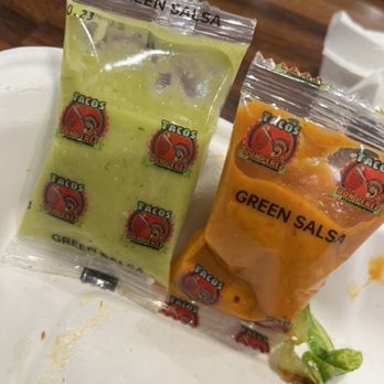 Tacos Don Perez - PLENTY of sauce in their packets - Food Trucks Near Me - Silver Spring, Maryland