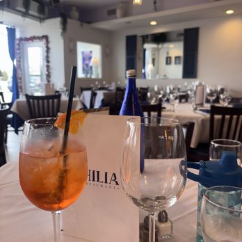 Philia Restaurant - Aperol Spritz & a beautiful view - Mediterranean Near Me - East Meadow, New York Philia Restaurant - Aperol Spritz & a beautiful view - Mediterranean Near Me - East Meadow, New York