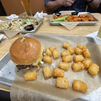Buffalo Wild Wings - My burger with one serving of tots - American Near Me - Jacksonville, North Carolina Buffalo Wild Wings - My burger with one serving of tots - American Near Me - Jacksonville, North Carolina