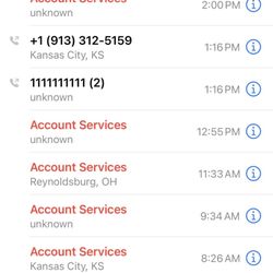 Academy Sports - This is today. The only reason the numbers are shown is because I tried calling. Other than that it comes up with "account services".