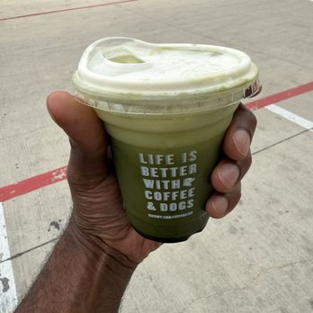 Lucky Lab Coffee - Blueberry Matcha Lemonade with Cold Foam - Desserts Near Me - Austin, Texas Lucky Lab Coffee - Blueberry Matcha Lemonade with Cold Foam - Desserts Near Me - Austin, Texas