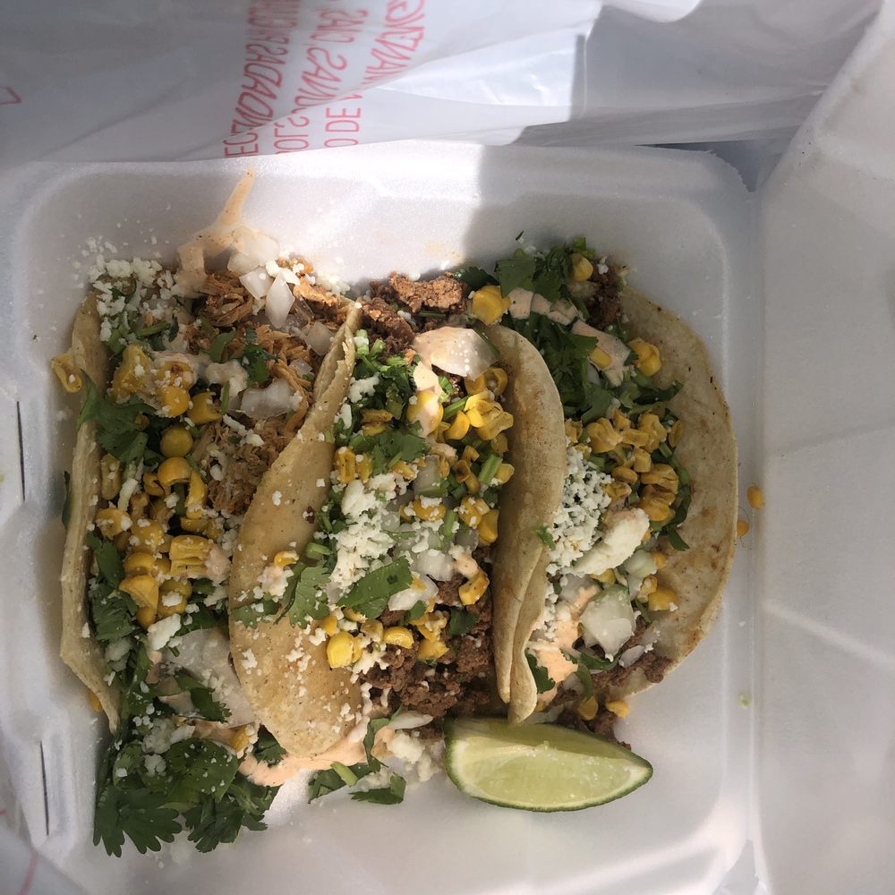 Street tacos beef and chicken