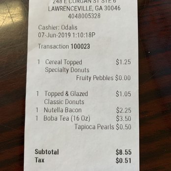 Donut Worry - Three donuts plus Boba Thai Tea is less than $10 - Donuts Near Me - Lawrenceville, Georgia