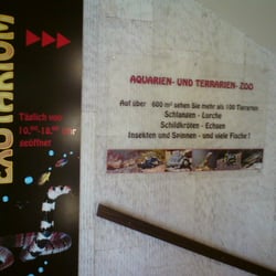Exotarium Oberhof - Treppe mit Hinweis.