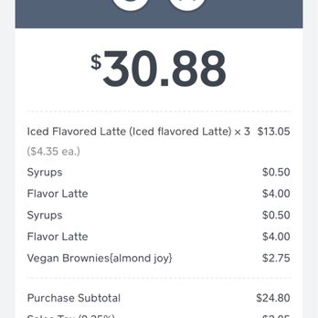 Sycamore Grounds - Drinks receipt - Cafes Near Me - Pasadena, Texas