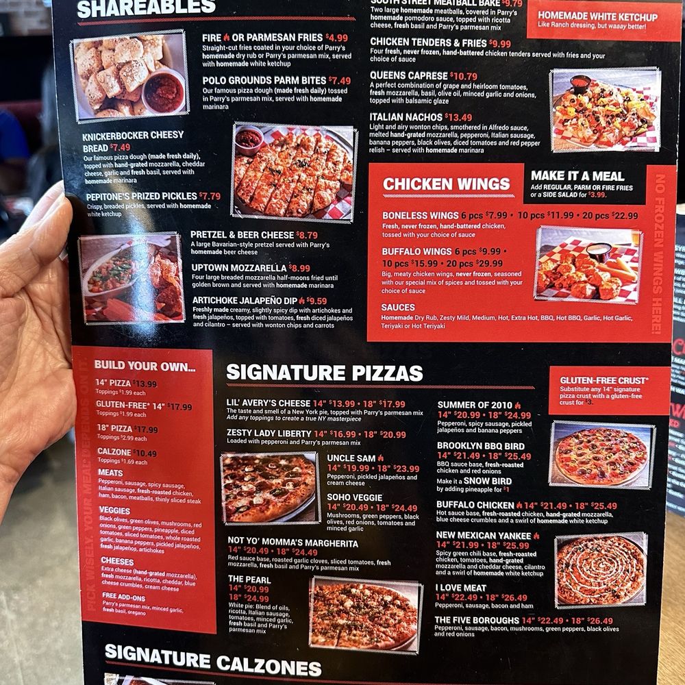 Parry's Pizzeria & Taphouse - Menu - Pizza Near Me - Houston, Texas