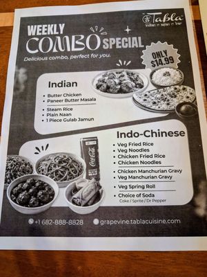 Menu photo 1 Tabla Indian Restaurant Grapevine Grapevine, TX Menu photo 1 Tabla Indian Restaurant Grapevine Grapevine, TX