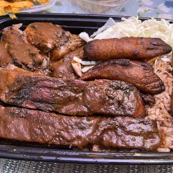 Fiya Spice Caribbean - Jerk Chicken and Jerk Ribs Combo Plate - Caribbean Near Me - Pittsburg, California