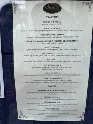 Menu photo 3 Chesca's Restaurant Edgartown, MA