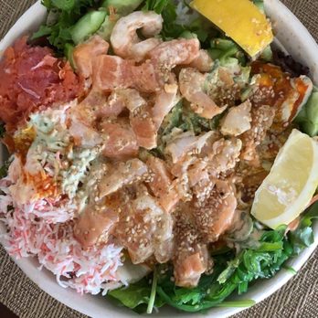 Poke2 Grill - the large bowl will fill you up. - Poke Near Me - Downey, California
