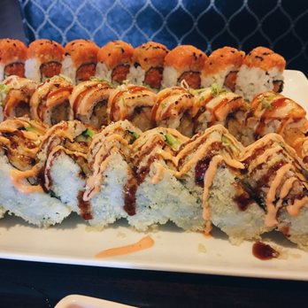 Royal Sushi - Front: Godzilla Middle: torched dragon End: Tuna tuna - Japanese Near Me - Chicago, Illinois Royal Sushi - Front: Godzilla Middle: torched dragon End: Tuna tuna - Japanese Near Me - Chicago, Illinois