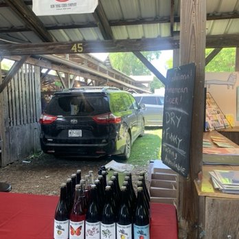 Ithaca Farmers' Market - One of the stands selling local cider brews, Yum! - Farmers Market Near Me - Ithaca, New York