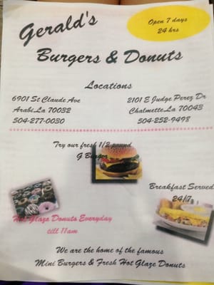 Menu photo 8 Gerald's Donuts & Burgers Chalmette, LA