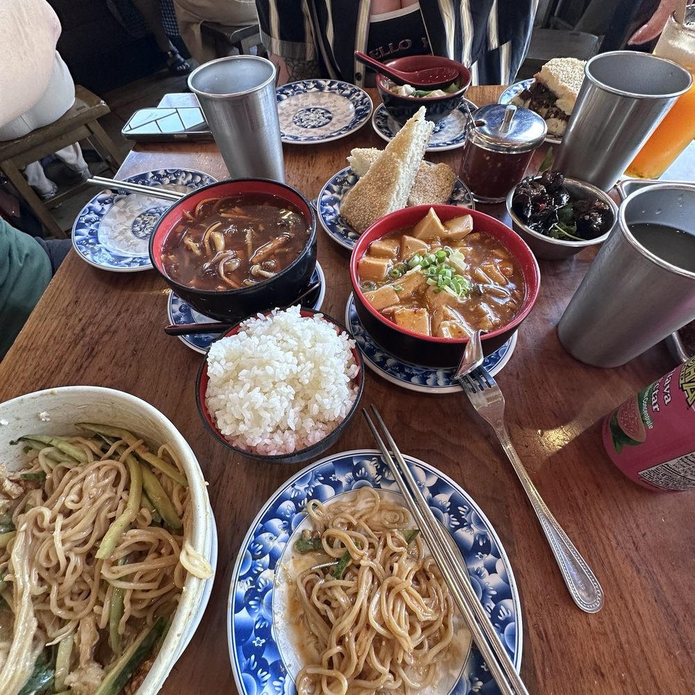 Vegan Mapo Tofu Dan Dan Noodles Hot & sour soup Scallion bread Vegan Mapo Tofu Dan Dan Noodles Hot & sour soup Scallion bread