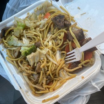 Hibachi Express & Grill - a close up of a take out container of food - Seafood Near Me - Charlotte, North Carolina