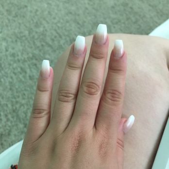 Bright Star Nails - Asked for ombré pink and white acrylic! - Nail Salons Near Me - Long Beach, California Bright Star Nails - Asked for ombré pink and white acrylic! - Nail Salons Near Me - Long Beach, California