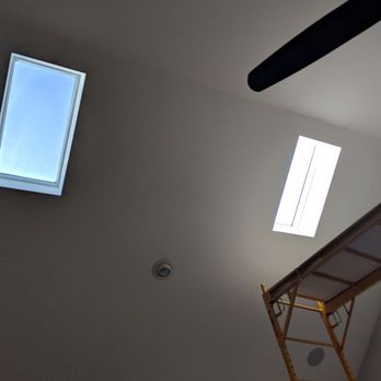 Hardison Window Tinting - Side by side comparison of skylights, left side has 15% tint and right is clear. - Home Window Tinting Near Me - New Bern, North Carolina