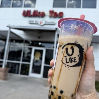 MÊ TEA McAllen - Ulike Milk Tea, 30% sugar less ice. Came with flan and boba - Bubble Tea Near Me - McAllen, Texas