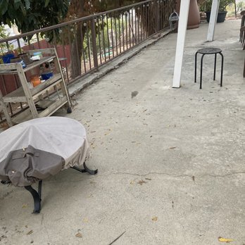 Alpha Structural - Before. Big crack and sloping patio - General Contractors Near Me - Sunland, California