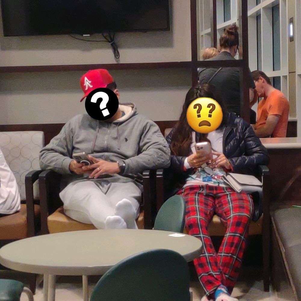 This guy takes his shoes off in the waiting area of an ER . You nasty. This guy takes his shoes off in the waiting area of an ER . You nasty.