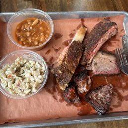 2 meat plate.  Sorry, I forgot to take a pic before I started eating. I was hungry!