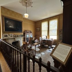 John Muir National Historic Site - John Muir's writing studio with his original writing desk