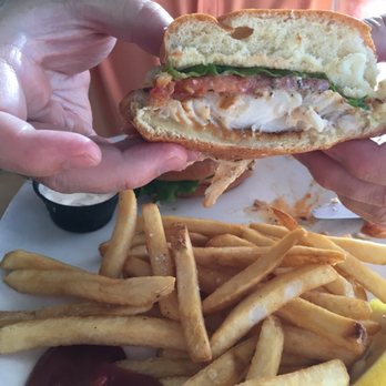 Dockside Waterfront Grill - Grouper sandwich - Seafood Near Me - Venice, Florida