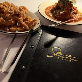 Sinatra Bar & Lounge - Super-Size Tender Meatball Appetizer and Calamari with Spicy Aioli - Italian Near Me - Nashville, Tennessee