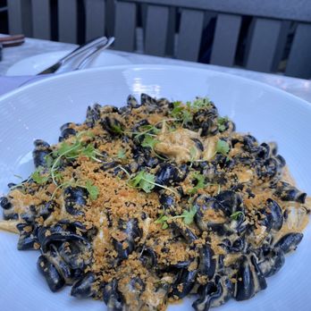 Tagliata - Squid ink campanelle - Italian Near Me - Baltimore, Maryland Tagliata - Squid ink campanelle - Italian Near Me - Baltimore, Maryland