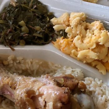 Gainesville Soulfood Kitchen - Turkey wings, white rice, collard greens, mac and cheese and cornbread - Soul Food Near Me - Gainesville, Florida
