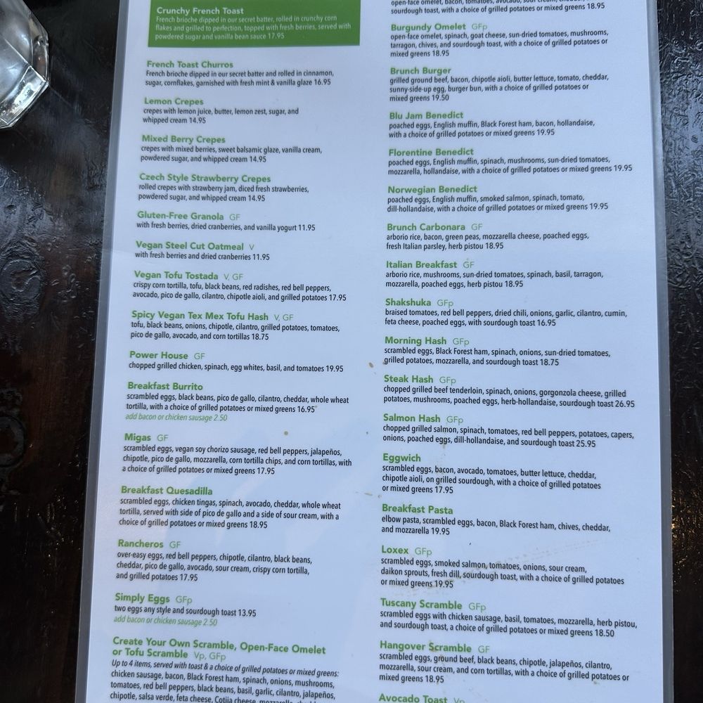 Blu Jam Cafe - Menu - Breakfast & Brunch Near Me - Los Angeles, California